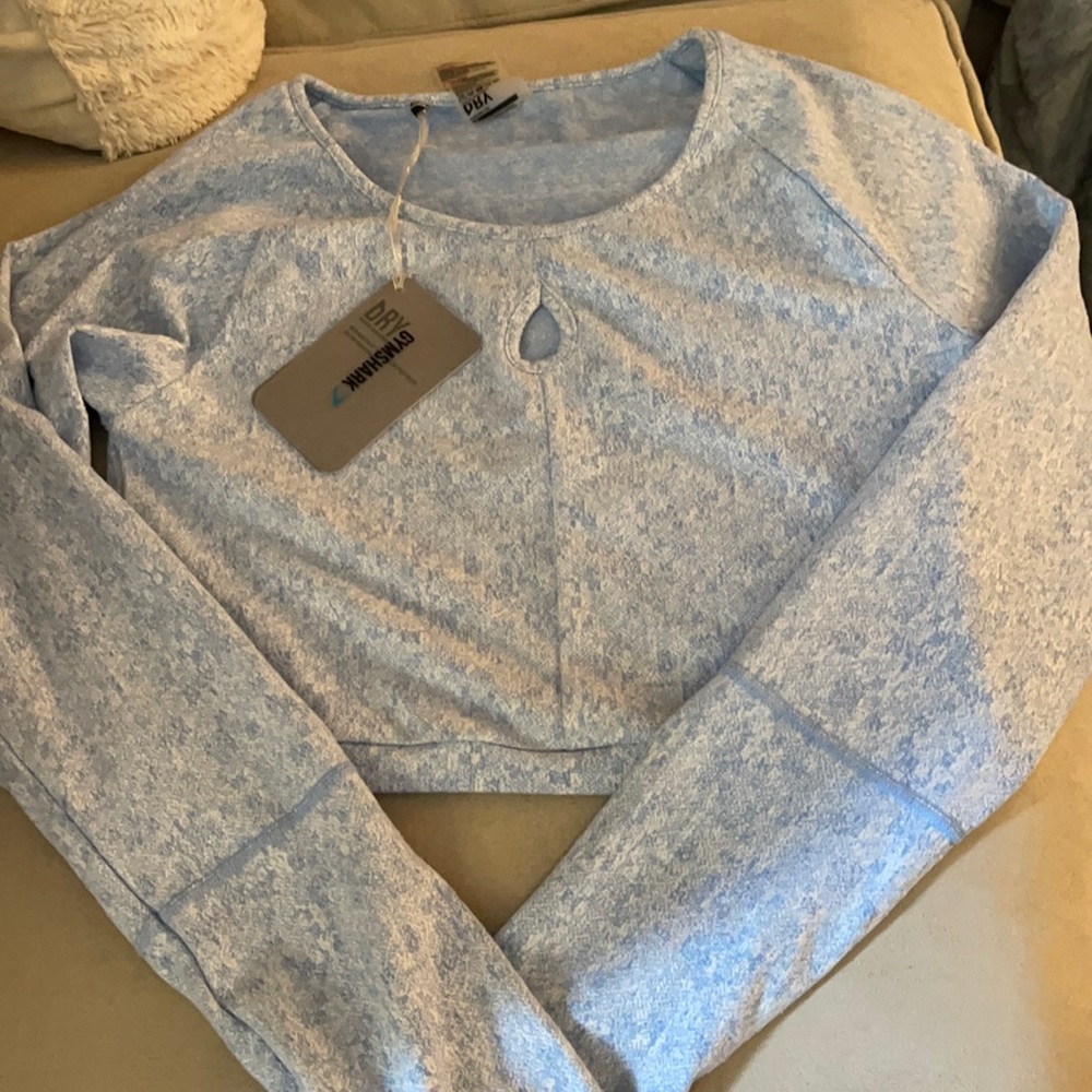 Gymshark blue crop top